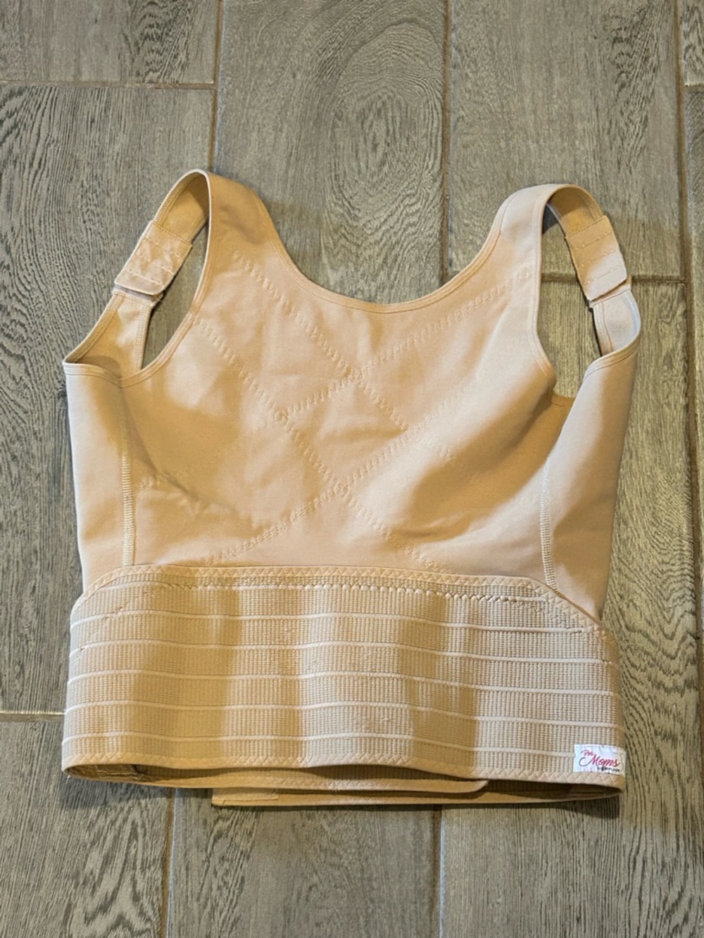 For Moms by Newlook Beige Support Crop Tank Top - size Small